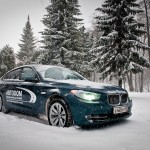 Тест драйв BMW 5 GT в снежных сугробах