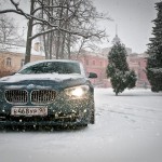 Тест драйв BMW 5 GT в снежных сугробах
