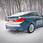 Тест драйв BMW 5 GT в снежных сугробах