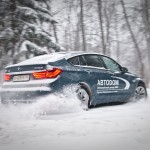 Тест драйв BMW 5 GT в снежных сугробах