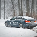 Тест драйв BMW 5 GT в снежных сугробах