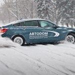 Тест драйв BMW 5 GT в снежных сугробах
