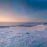 Вид с Большого Вудъявра в сторону Кировска