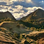 Закат над склонами вулкана Ринджани